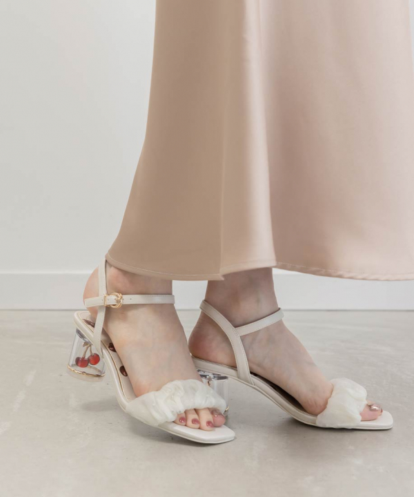 Cherry Collection】チェリーヒールストラップサンダル │RANDA