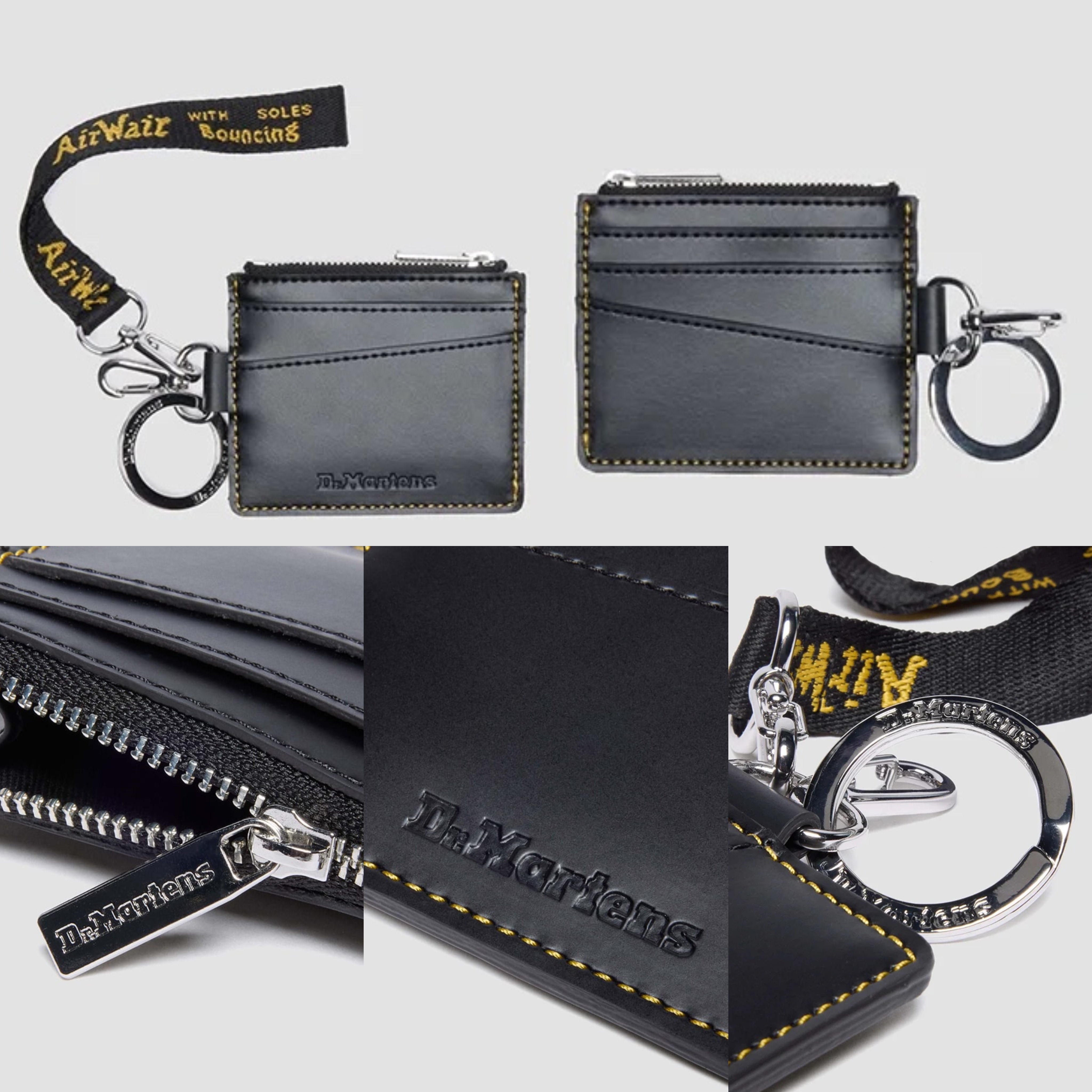 カジュアル【Dr.Martens】ブラックレザー カードホルダー 🃏新作カードホルダー🃏スタッフコーデ紹介☺︎ │ドクター